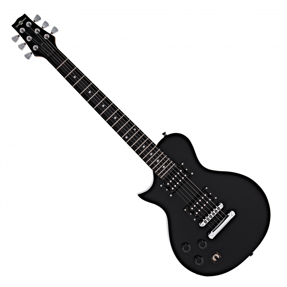 En bild på 3/4 New Jersey Classic Vänsterhänt Gitarr från Gear4music Svart | 3/4 New Jersey klassisk elgitarr från Gear4music ger dig den fantastiska rockton i den traditionella modellen men i en storlek som är mer lämplig för yngre spelare och vuxna med mindre räckvidd. Lönn-på-hals-konstruktionen innebär att Gear4music New Jersey Classic ger dig både ökad resonans och en ljusare ton allt insvept i en glanssvart finish. Levereras med en gratis 1/4-tums jackkabel och väska.