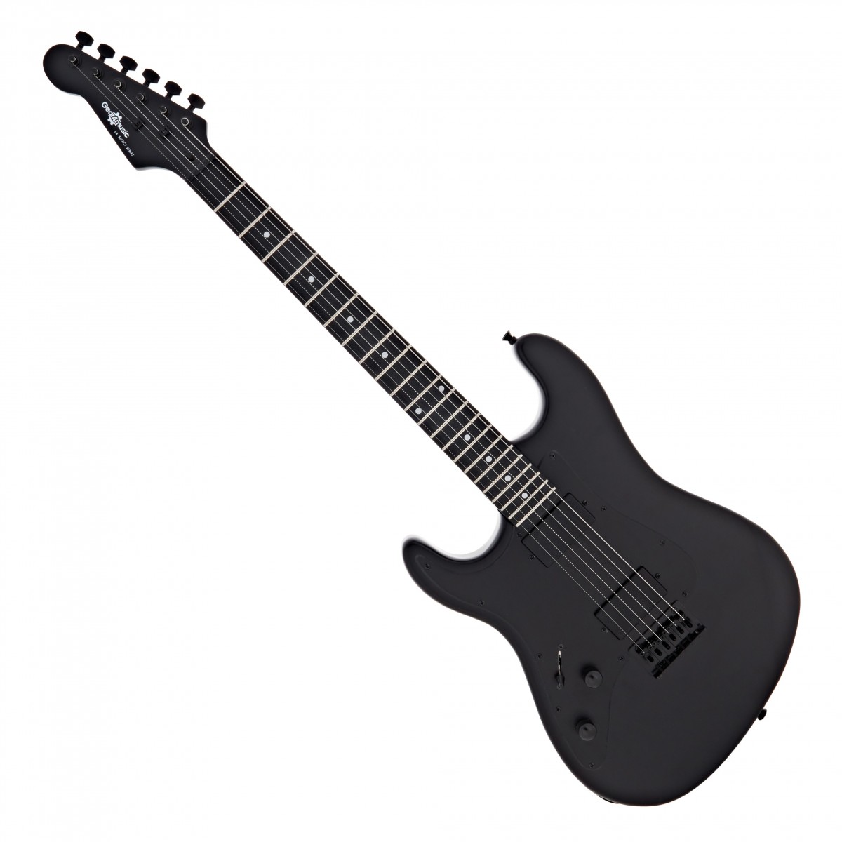 En bild på LA Select Modern Vänsterhänt Gitarr från Gear4music Blackout | Blackout Left Handed LA Select Elgitarr HH från Gear4music ger enastående känsla tunga toner och ett hotfullt helsvart utseende. Med Wilkinson designade humbuckers och kvalitetstonträ är blackout LA lämplig att följa med alla spelare när som helst på deras resa.  Med en fyllig kropp i svartlind greppbräda i värmebehandlad poppellaminat och sidenmatt svart lönnhals ger den vänsterhänta blackout LA Select en exceptionell spelupplevelse med en bekväm känsla upp och ner på greppbrädan.  Med två Wilkinson designade humbucker pickuper kopplade till en trevägsswitch erbjuder LH blackout LA-gitarren en hög utgångsnivå samtidigt som du behåller artikulationen i ditt spel.  LA-gitarrerna innehåller också de tillbehör du behöver för att verkligen få ut mesta möjliga av ditt instrument - en kabel för anslutning till en förstärkare rem väska och plektrum.