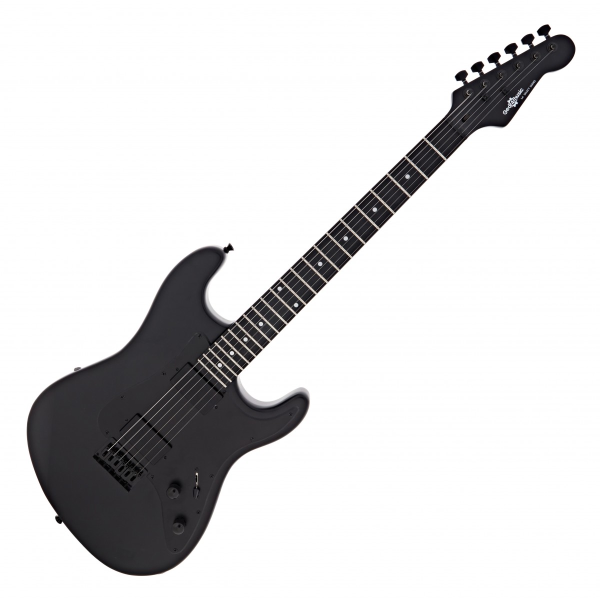 En bild på LA Select Modern Elgitarr från Gear4music Blackout | Blackout LA Select Elgitarr HH från Gear4music ger enastående känsla tunga toner och ett hotfullt helsvart utseende. Med Wilkinson designade humbuckers och kvalitetstonträ är Blackout LA lämplig för att följa med alla spelare när som helst på deras resa.  Med en fyllig kropp i svartlind greppbräda i värmebehandlad poppellaminat och sidenmatt svart lönnhals ger blackout LA Select en exceptionell spelupplevelse med en bekväm känsla upp och ner på greppbrädan.  Med två Wilkinson designade humbucker pickuper kopplade till en trevägsswitch erbjuder blackout LA-gitarren en hög utgångsnivå samtidigt som du behåller artikulationen i ditt spel.  LA-gitarrerna innehåller också de tillbehör du behöver för att verkligen få ut mesta möjliga av ditt instrument - en kabel för anslutning till en förstärkare rem väska och plektrum.