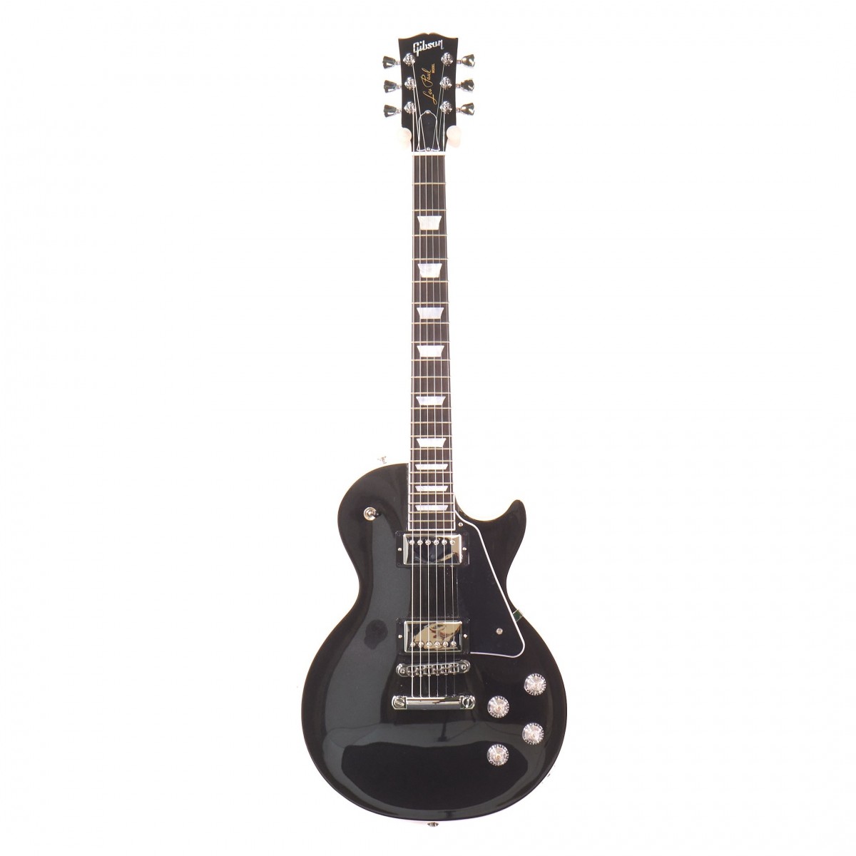En bild på Gibson Les Paul Modern Graphite Top | Skiner med klass. Möt Gibson Les Paul Modern en Gibson gitarr för 2000-talet. Den överglänser gamla gitarrer och innehåller en mängd uppdaterade funktioner som är utformade för att få din spelning till gudomliga höjder. Din ton kommer att sväva över trätopparna när du plockar och strummer dig igenom riffs leende hela vägen. Två legendariska Burstbucker pickuper ger grunden till denna gitarrs fantastiska ljud och erbjuder vågor av tonalalternativ för dig att leka med. Med sin dynamik kan du ta dig ann alla genrer.   Klassisk och modern. Även om designen kan verka bekant har den moderna tweaks som gör den enastående. Din hand skjuter längs mahognyhalsen som en turbojet med övre band otroligt lätta att komma åt. Smal profil och ebenholts ger en spelupplevelse skarpare än en kniv så att du kan ge ditt bästa varje gång du spelar. En modern gitarr till den moderna musikern.  Ex-Demo: Denna produkt kan vara ex-display ha mindre tecken på användning eller lätta ytliga skråmor och sakna icke-nödvändiga delar. Originallåda paketering eller manual kanske inte ingår. Varje föremål kontrolleras av vårt team av reparationstekniker för att försäkra att det möter våra höga standarder. Detta är en fantastisk möjlighet att köpa en fullt fungerande produkt till ett nedsatt pris.