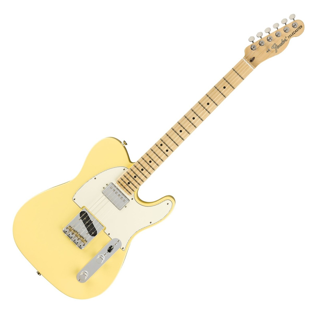 En bild på Fender American Performer Telecaster HS MN Vintage White | Legendariska ljud. Modern prestanda. Fender American Performer Artist Telecaster HS MN är en fantastisk sakkunnigt utformad gitarr rakt ut ur Fenders California fabrik. Den är utformad att ge råa rocknroll toner utsökt spelbarhet och branschledande ljudkvalitet som för detta vintage instrument in 2000-talet.   Du kommer att njuta av intensivt enkelspoligt ljud levererat med magnifika klarhet tack vare en combo av Yosemite och DoubleTap humbucking pickupar. De är idealiska för live-prestanda eliminerar feedback även vid högsta outputs. 22 jumbo band låt du spela solo med frihet. Och du kan uppleva ett helt naturlig spelåtgärd tack vare av en bekväm modern "C"-formad lönnhals.