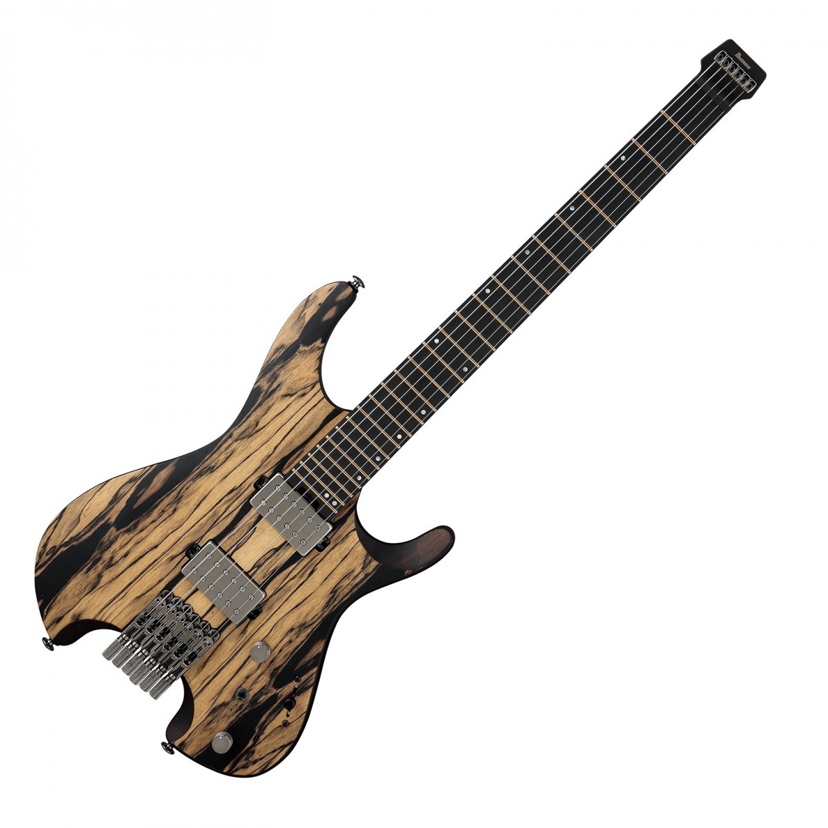 En bild på Ibanez Q52PE Pale Moon Ebony | Ibanez Q52PE Pale Moon Ebenholts är ett paradigmskifte när det gäller huvudlösa elgitarrer och levererar en blandning av innovativa funktioner och kompromisslös kvalitet. Den har en sofistikerad Wizard C 3pc Roasted Maple/Bubinga hals som är noggrant utformad för att passa myriad olika spelstilar med en bekväm neutral profil. Detta fantastiska instrument utlovar inte bara enastående spelbarhet; Jumbo Jescar EVOgold-banden ger långvarig hållbarhet och lyxen med smidig notböjning vilket förbättrar spelbarheten. Q52PE är utrustad med de skräddarsydda Q58 H-H-pickuperna och sticker ut med sin distinkt klara och väldefinierade ljudbild. Dessa pickuper är specialkonstruerade för headless-gitarrer och säkerställer att varje ton framträder med klarhet och balans oavsett om den spelas rent eller förvrängt. De anpassade Mono-Tune-bryggorna möjliggör ett brett utbud av intonationsjusteringar vilket ger dig friheten att finjustera ditt ljud till perfektion. Dessutom erbjuder dyna-MIX10-omkopplingssystemet tio unika tonvariationer vilket ger en mångsidighet som passar alla genrer. Ibanez Q52PE levereras med en specialdesignad väska och är ett instrument som inte bara uppfyller moderna gitarristers behov - det föregriper dem.