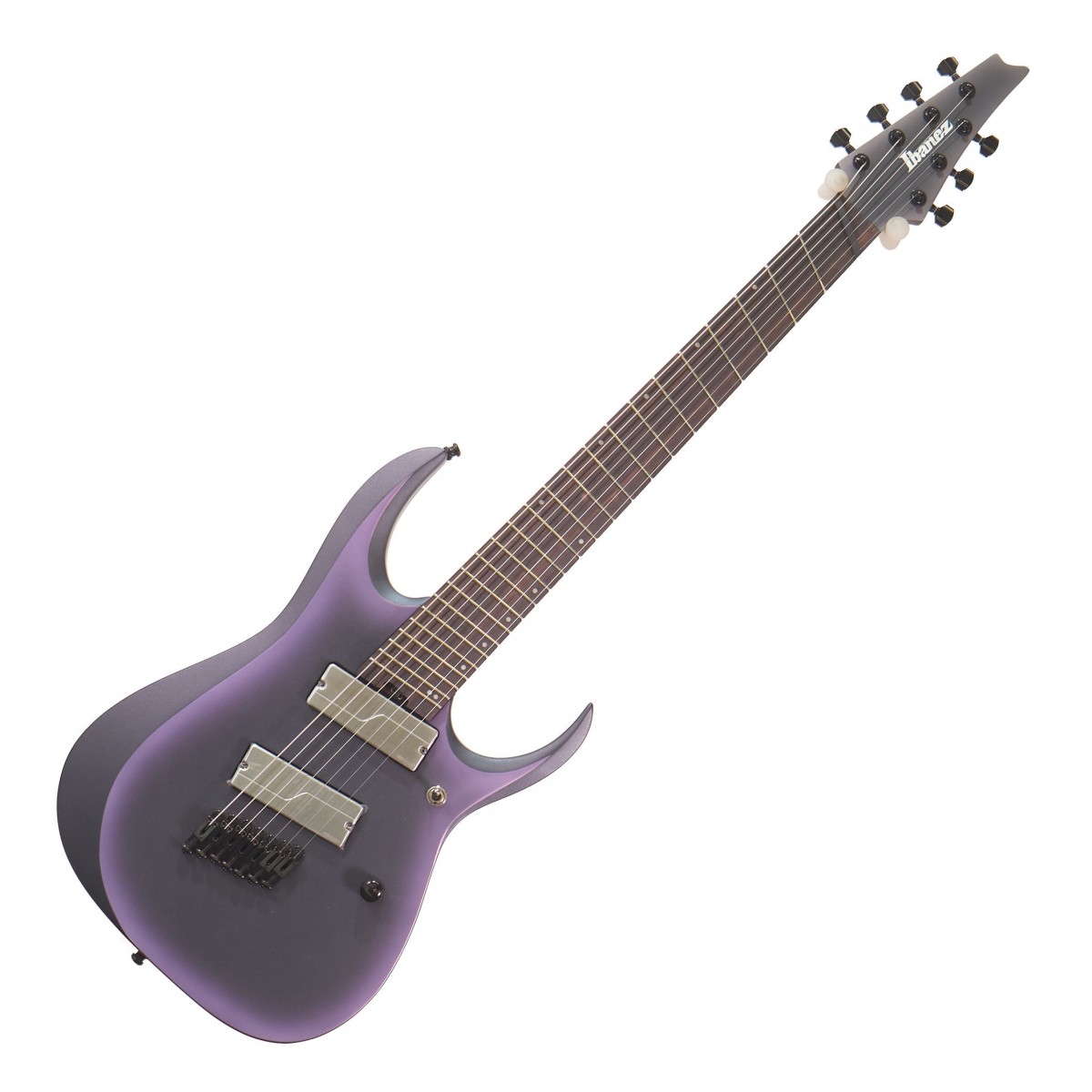 En bild på Ibanez RGD71ALMS Axion Label 7-String Black Aurora Burst Matte - Ex Demo | Musikaliskt galenskap i mästarfull stil. Ibanez RGD71ALMS Axion Label Multi-Scale är en av de mest avancerade och moderna gitarrer som någonsin har prytt jorden. Den har förmågan att sända chockvågor genom luften tack vare sina skarpa enastående toner och verkligen otroligt resonans och sustain. Med multi-scale spetsteknologi är spelbarheten och ljudet av denna tunga musikpärla verkligen något att vara förundrad över.   Denna gitarr är smidd från innovationens djup. Du kommer att bli förundrad över den täthet och noggrannhet som denna musikaliska maskin strålar ut. Tack vare gitarrens Nitro Wizard-hals gör det hur lätt som helst för dig att flytta dig mellan banden nästan omedelbart vilket innebär att du kommer att upptäcka helt nya världar i musikens värld när du börjar utforska dess ljud. Denna gitarr erbjuder ett kraftigt ljud och en möjlighet att skapa krossande kvalitativa heavy riffs. RGD61ALMS är redo att ta dig till ett mystiskt universum med förbluffande fina ljud. Ex-Demo: Denna produkt kan vara ex-display ha mindre tecken på användning eller lätta ytliga skråmor. Originallådan eller paketeringen kanske inte ingår. Varje objekt har kontrollerats av vårt team av reparationstekniker för att försäkra att det möter våra höga standarder. Detta är en fantastisk möjlighet att köpa en fullt fungerande produkt till ett nedsatt pris.