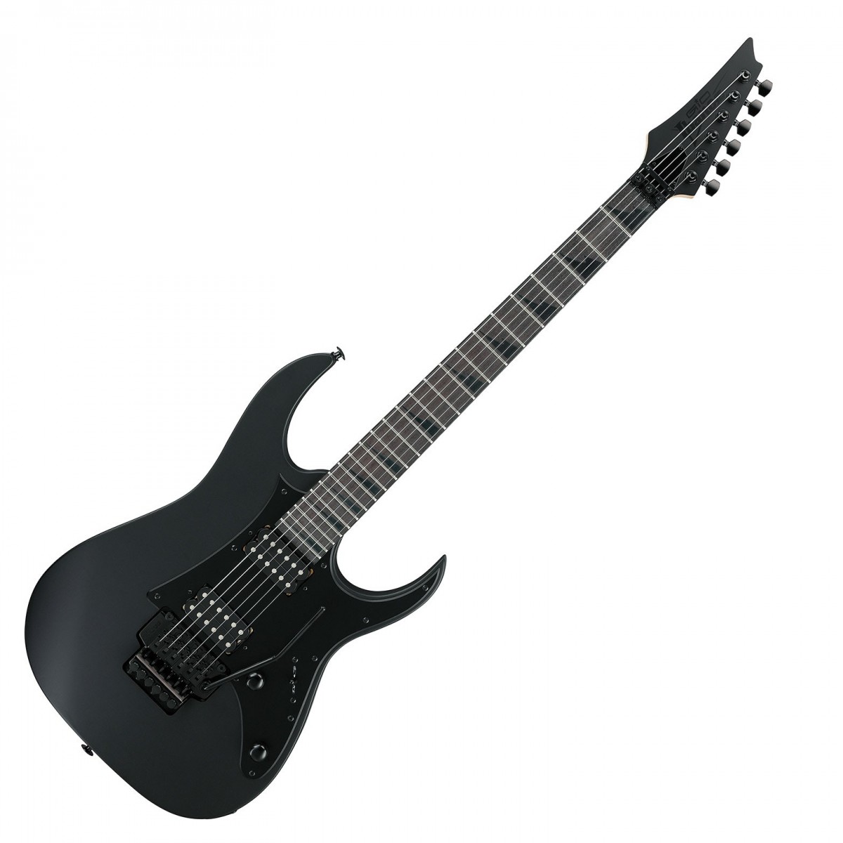 En bild på Ibanez GRGR330EX-BKF GIO Black Flat - Nearly New | Ibanez GRGR330EX-BKF GIO är en blandning av hantverk och prestanda född ur tre decennier av inflytande från metal-musik. Med sin eleganta Black Flat -finish har denna elgitarr en modern estetik och de högpresterande tonerna för att tillfredsställa alla moderna musiker - allt till ett otroligt överkomligt pris! Gitarren är tillverkad med en kropp i poppel och en hals i lönn vilket ger en välbalanserad och stabil tonalitet. Greppbrädan i Purpleheart bidrar inte bara till gitarrens estetiska tilltal utan förbättrar också tonprecisionen. GRGR330EX har de mycket mångsidiga Infinity R H-H-pickuperna och levererar ett exakt dynamiskt ljud med briljant tonklarhet. Det unika Double Locking-tremolot och Mono-unit-utgångskontakten garanterar långsiktig spelglädje och oöverträffad prestandastabilitet. Oavsett om du precis har börjat eller är ett erfaret metalhead som letar efter en pålitlig arbetshäst är Ibanez GRGR330EX-BKF redo för uppgiften.