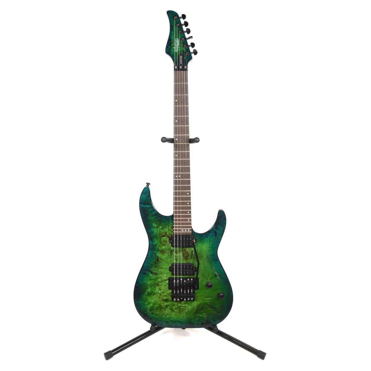 En bild på Schecter C-6 FR PRO Aqua Burst - F.d. utställningsmodell | En fullmetalsarsenal för ett otroligt pris. Schecter C-6 FR PRO Aqua Burst är en absolut maskin av tungmetall. Kombinera alla väsentliga saker för att ge din metalspelande och djup. Detta är en oöverträffad allround metalgitarr för ett otroligt lågt pris med tanke på dess avancerade egenskaper och specs. Skaka med fullständig frihet och med enastående hastighet med en ultra-tunn C-formad hals. Missa aldrig en anteckning tack vare 24 jumbo band. Förvränga whammy och omvandla din tonhöjd med en Schecter-exklusiv Floyd Rose Special Hot Rod Låsande Tremolo och gå aldrig i harmoni när du gör det. Schecter C-6 FR PRO har allt som en metalgitarrist någonsin behöver. Till så bra pris är detta en toppklassig gitarr som du inte har råd att missa.Ex-Demo: Denna produkt kan vara ex-display ha mindre tecken på användning eller lätta ytliga skråmor. Originallådan eller paketeringen kanske inte ingår. Varje objekt har kontrollerats av vårt team av reparationstekniker för att försäkra att det möter våra höga standarder. Detta är en fantastisk möjlighet att köpa en fullt fungerande produkt till ett nedsatt pris.