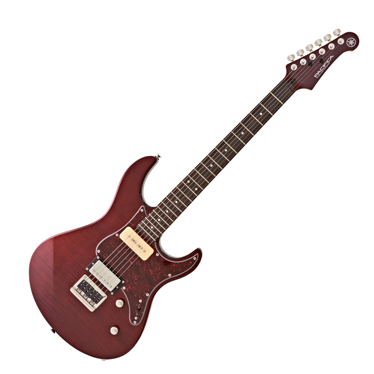 En bild på Yamaha Pacifica 611 HFM Root Beer | Yamaha Pacifica 611-elgitarren matchar vintage vibe med modern funktionalitet. Alkroppen som har en fernissa i flammig lönn producerar balanserade toner med klara diskanter. Custom V och P90 pickup-mixningen är perfekt för klassiska blues- och rock n roll-stilar tack vare dess höga effekt. Den klassiska dubbel cutaway-formen är perfekt för att röra dina händer över hela greppbrädan.