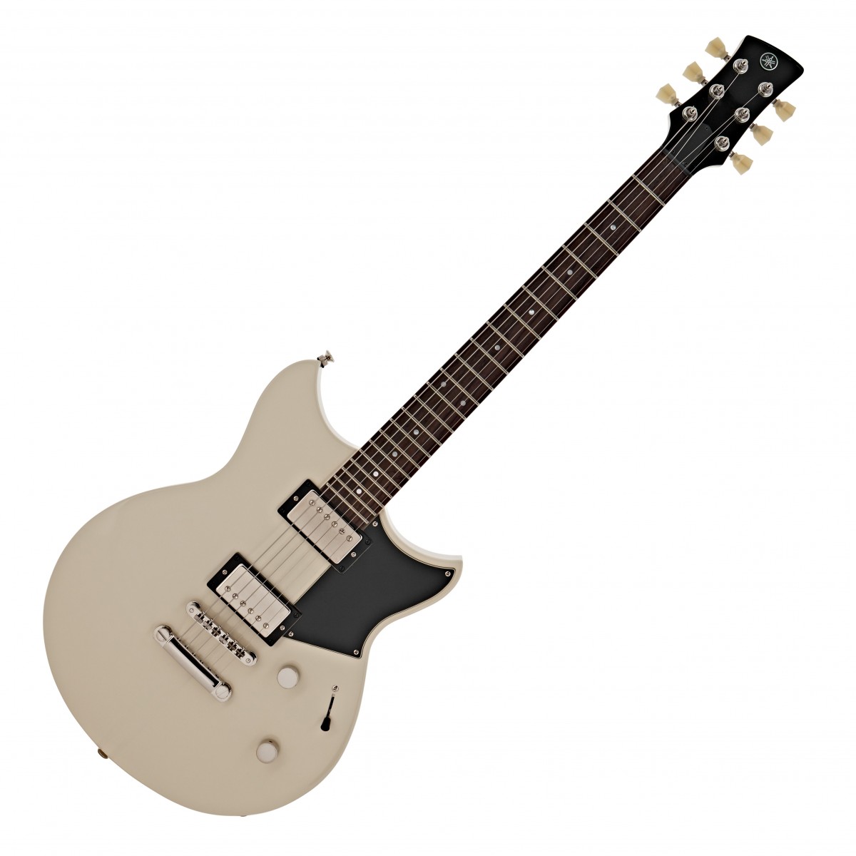 En bild på Yamaha Revstar Element RSE20 Vintage White | Yamaha Revstar Element RSE20 återupplivar den racer-inspirerade modellen och förskönar den med en förtjusande kammarkropp i mahogny som ger ditt gitarrljud extra projektion och härlig akustik. Gitarren är utrustad med ett par VH3 humbucker och är perfekt förberedd för att fånga det fantastiska ljudet du är ute efter. Spelbarheten tas också i beaktande med en förtjusande greppbräda i rosenträ som ger en len yta att enkelt glida över och en tredelad mahognyhals som erbjuder komfort och kontroll.