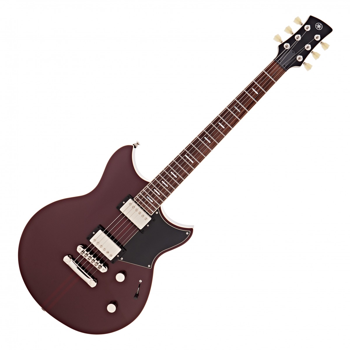 En bild på Yamaha Revstar Standard RSS20 Hot Merlot | Yamaha Revstar Standard RSS20 är den senaste modellen från Yamaha i deras nya Revstar serie. Årtionden av innovation och teknisk utveckling har bidragit till en gitarr som passar en rad spelförmågor och stilar. Med kraftfulla dubbla humbucker och en 5-vägs spakkontakt på kroppen kommer du att kunna utöva maximal tonkontroll så att du kan vara hur kreativ som helst med ditt ljud.   Designen på denna gitarr skapar en tidlös visuell estetik som både kan smälta in och sticka ut i perfekt harmoni. Det är en look som kombinerar stilrenhet med lite gammaldags rock n roll. Du kan enkelt glida över greppbrädan i rosenträ tack vare de rullade stålbanden och sidenmatta finish. Gitarrens kropp är tillverkad med omsorg och byggd med en topp i lönn och en kammarkropp i mahogny vilket ger en rik tonprofil som kommer att belöna dig och hjälpa dig utvecklas under årens gång.