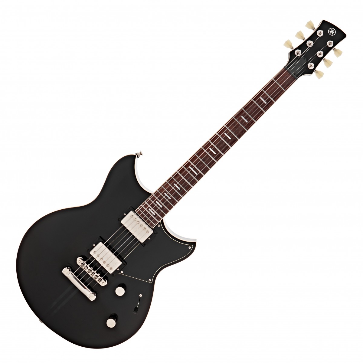 En bild på Yamaha Revstar Standard RSS20 Black | Yamaha Revstar Standard RSS20 är den senaste modellen från Yamaha i deras nya Revstar serie. Årtionden av innovation och teknisk utveckling har bidragit till en gitarr som passar en rad spelförmågor och stilar. Med kraftfulla dubbla humbucker och en 5-vägs spakkontakt på kroppen kommer du att kunna utöva maximal tonkontroll så att du kan vara hur kreativ som helst med ditt ljud.   En look som kombinerar stilrenhet med lite gammaldags rock n roll designen på denna gitarr skapar en tidlös visuell estetik som både kan smälta in och sticka ut i perfekt harmoni. Du kan enkelt glida över greppbrädan i rosenträ tack vare de rullade stålbanden och sidenmatta finish. Kroppen på denna gitarr är tillverkad med omsorg och byggd med en lönntopp och kammarkropp i mahogny vilket ger en rik tonprofil som kommer att belöna dig och hjälpa dig utvecklas över tiden.