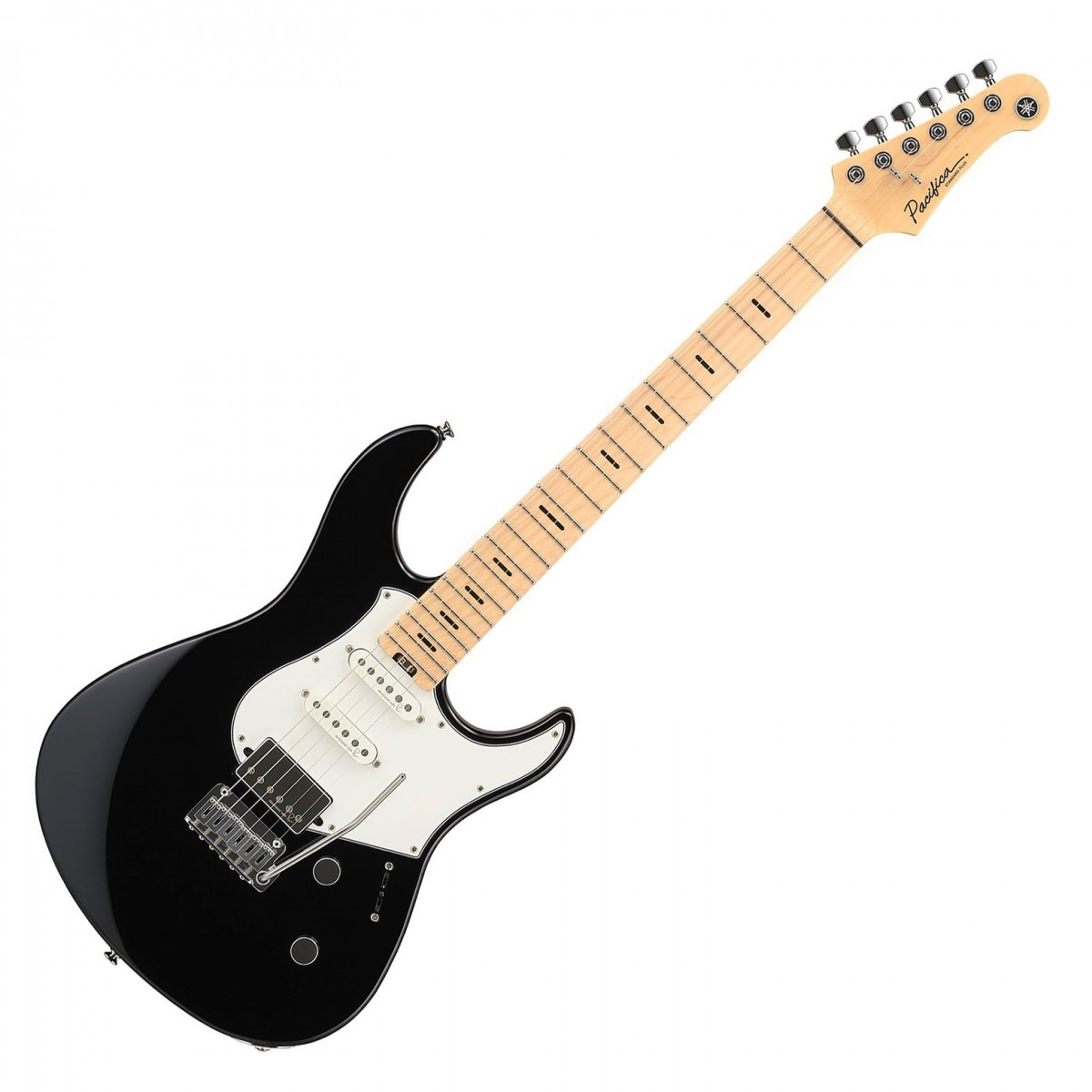 En bild på Yamaha Pacifica Standard Plus MN Black | Yamaha Pacifica Standard Plus MN är en ny tolkning av flaggskeppsgitarren med förstklassiga detaljer som är utformade för att lyfta ditt framträdande. I samarbete med den berömde brittiske ljudteknikern Rupert Neve har Yamaha utvecklat helt nya branschledande pickuper exklusivt för Pacifica. Resultatet är en gitarr som fångar de fina nyanserna och dynamiken i ditt spel och levererar ett ljust och klingande toppregister kraftfulla mellanregister och robusta basregister. Den artikulerar enkelt olika musikstilar med anmärkningsvärd detaljrikedom och klarhet.  Förutom det exceptionella ljudet är Standard Plus utrustad med högkvalitativ hårdvara och material för att ge en förstklassig spelupplevelse. Kombinationen av en lätt alkropp och en slät lönngreppbräda garanterar enkel spelbarhet medan banden i rostfritt stål garanterar långvarig hållbarhet. För pålitlig prestanda kväll efter kväll har Standard Plus en Graphtech Tusq XL-Sadel och Gotoh låsande stämskruvar som maximerar sustain och bibehåller ultrastabil stämning. Pacifica Standard Plus levereras med en väska för skydd och portabilitet och är förberedd för alla inspelningar och framträdanden som du kan tänkas behöva live.