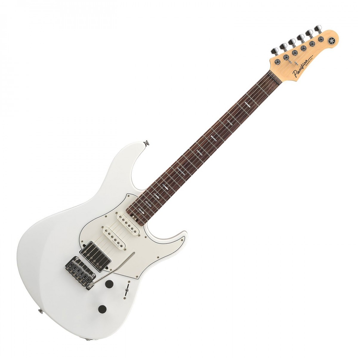 En bild på Yamaha Pacifica Standard Plus RW Shell White | Yamaha Pacifica Standard Plus RW är en ny tolkning av flaggskeppsgitarren med förstklassiga detaljer som är utformade för att lyfta ditt framträdande. I samarbete med den berömde brittiske ljudteknikern Rupert Neve har Yamaha utvecklat helt nya branschledande pickuper exklusivt för Pacifica. Resultatet är en gitarr som fångar de fina nyanserna och dynamiken i ditt spel och levererar ett ljust och klingande toppregister kraftfulla mellanregister och robusta basregister. Den artikulerar enkelt olika musikstilar med anmärkningsvärd detaljrikedom och klarhet.  Förutom det exceptionella ljudet är Standard Plus utrustad med högkvalitativ hårdvara och material för att ge en förstklassig spelupplevelse. Kombinationen av en lätt alkropp och en slät rosenträgreppbräda garanterar enkel spelbarhet medan banden i rostfritt stål garanterar långvarig hållbarhet. För pålitlig prestanda kväll efter kväll har Standard Plus en Graphtech Tusq XL-Sadel och Gotoh låsande stämskruvar som maximerar sustain och bibehåller ultrastabil stämning. Pacifica Standard Plus levereras med en väska för skydd och portabilitet och är förberedd för alla inspelningar och framträdanden som du kan tänkas behöva live.