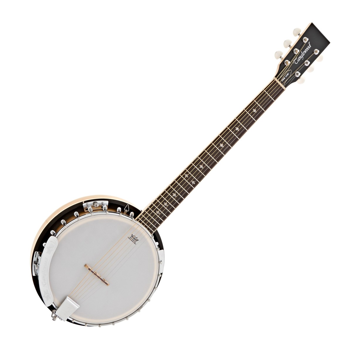 En bild på Tanglewood TWB 18 M6 6-String Banjo | Tanglewood TWB 18 M6 6-strängad banjo den har den typiska tonala twang du förväntar dig. Men det är inte allt det kommer också packat med världsberömd Tanglewood kvalitet för en förstklassig prestanda. En sublim blandning av modernt och tidstestat hantverk Tanglewood TWB 18 M6 erbjuder direkt igenkännbar ton med beroendeframkallande komfort. Den levererar också en ljus resonant ton med gott om ikonisk banjostil. Och det är otroligt lyhört för din individuella touch tack vare avancerat remohuvud och en högkvalitativ design. Ett fantastiskt val för att släppa loss din inre folkmästare det är dags att trappa upp ditt banjo-spel och hak med Tanglewood .