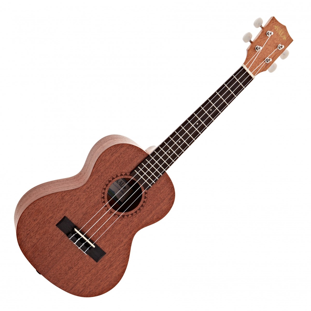 En bild på Kala KA-15T Mahogany Tenor Ukulele Starter Pack | Kalas Tenor Ukulele Starter Pack är perfekt för spelare som söker en allt-i-ett-lösning för att komma igång med sitt spelande. Paketet är centrerat kring Mahogany Tenor Ukulele från Kala som ger ett snyggt traditionellt utseende medan kroppen helt i mahogny ger varma fylliga toner. Den förstklassiga greppbrädan i rosewood ger en smidig spelbarhet och Aquila Super Nylgut-strängarna ger en överlägsen ljudkvalitet.  Den medföljande väskaen erbjuder en säker plats för din ukulele att förvaras eller transporteras med en praktisk framficka för dina tillbehör och handtag för att bära. Kala Klipz-stämapparaten fästs på ukulelens huvud och har en lättavläst display som ser till att du alltid är rätt stämd. Den medföljande remmen gör att du kan spela mer bekvämt och reservsträngarna hjälper dig när din första uppsättning är utsliten.