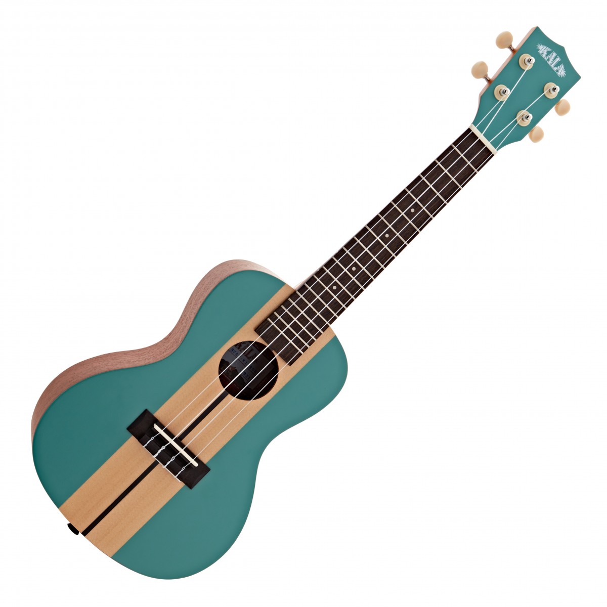 En bild på Kala Surfboard Concert Ukulele Wipeout | Wipeout Concert Ukulele är perfekt för spelare som söker ett snyggt instrument med retrokänsla. Den unika designen är inspirerad av Kaliforniens surfkultur och sticker ut på alla scener. Toppen i gran ger ett ljust och klart ljud medan mahognybaksidan och -sidorna ger varma toner. Greppbrädan i rosewood ger en jämn spelbarhet och konsertstorleken ger en bekväm hantering vilket gör den perfekt för både övning och framträdande.