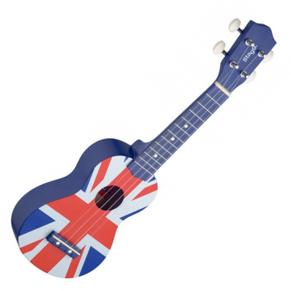 En bild på Stagg Soprano Ukulele & Bag Union Jack | Stagg Soprano Ukulele & Bag är en utmärkt plattform för nybörjare. En fantastisk plats att börja din resa denna Stagg Soprano blandar prisvärdhet med världsberömd Stagg -kvalitet för en upplevelse du kommer att uppskatta. Från första trumman erbjuder Stagg Soprano Ukulele en traditionell ton med mycket balans och livlig sonisk godhet. Genom att kombinerar en kvalitet av basvirke med en direkt igenkännlig soprankropp får du också den ikoniska känsliga ton som länge har förknippats med ukuleler också. Dessutom med en medföljande ukulele -väska kan du ta denna coola Stagg Soprano Ukulele var som helst.