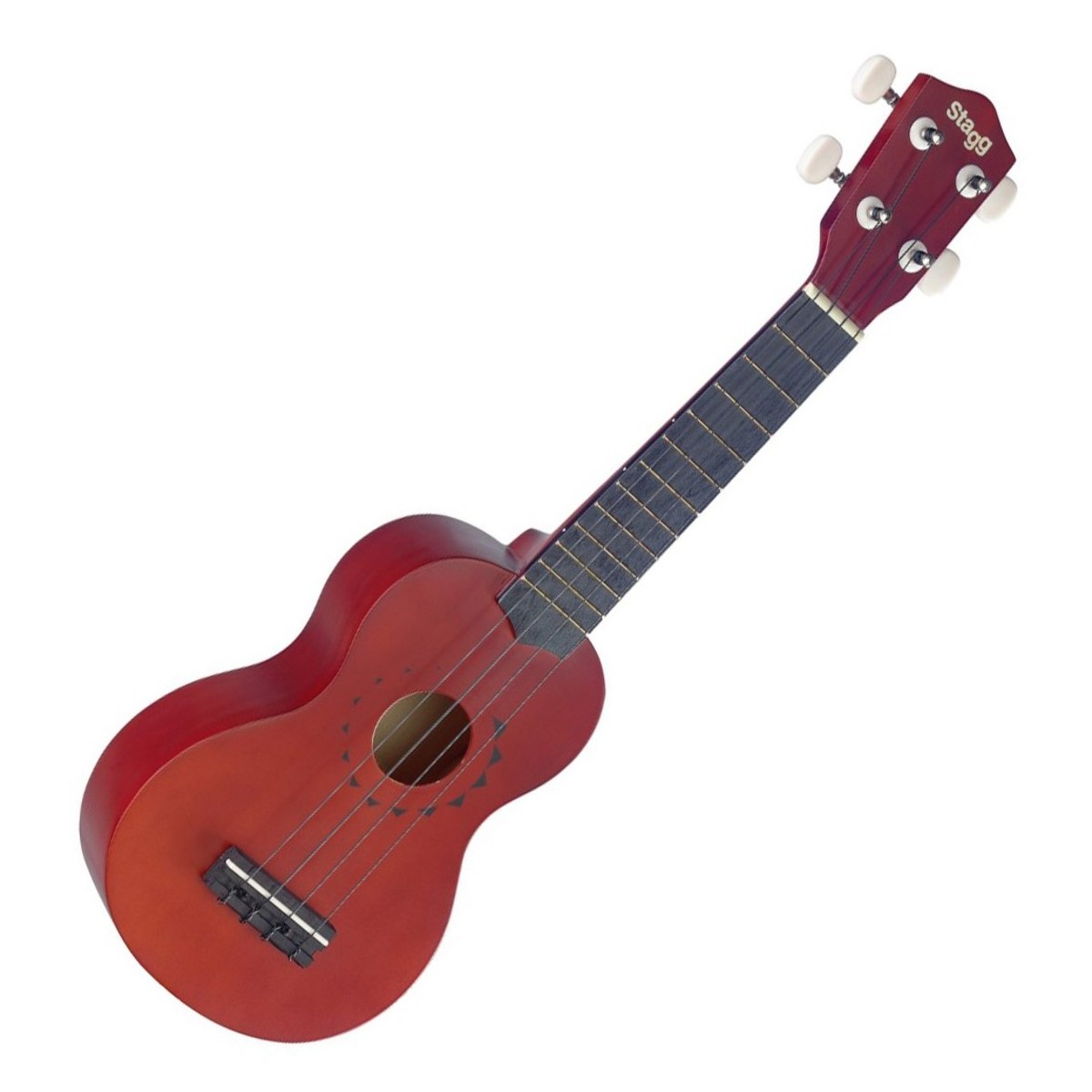 En bild på Stagg Soprano Ukulele Tattoo Design Nato With Bag | Stagg Soprano Ukulele Tattoo Design Nato With Bag ger superb kvalitet till ett instrument på nybörjarnivå. Dess nato och Svartlindkropp är exceptionellt hållbar perfekt för livet på vägen och att ta med dig överallt. Kombinera detta med den söta sopranstorleken och du kan räkna med ett lätt bärbart instrument med en gnistrande ukulele-klang som motsäger ukes storlek. Perfekt för nybörjare den silkeslena spelbarheten hos denna Stagg ukulele låter dig förfina din teknik med lätthet. Så du kan verkligen fokusera på att bemästra dessa ackord och fingerPlektrumsmönster. Ännu bättre en spelningsväska ingår vilket ger instrumentet ett tillförlitligt skydd - och dig sinnesfrid - var du än går.