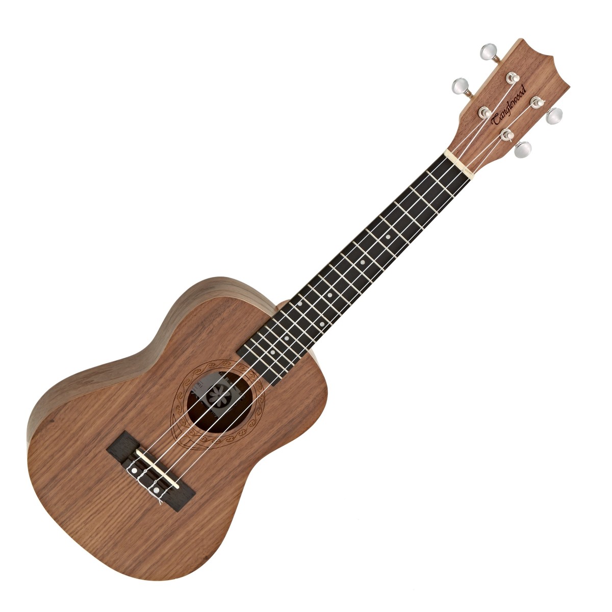 En bild på Tanglewood TWT 3 Tiare Concert Ukulele Natural | Tanglewood TWT3 Tiare Concert Ukulele sänder varmt fokuserat fylligt ljud som flödar från sitt elegant dekorerade ljudhål. Tack vare sin magnifikt utformade konsertstorlek är denna ukulele -pärla ett Power station för fascinerande rika toner. Och det är bekvämt att spela också särskilt för större fingrar vilket möjliggör en magisk vecka -upplevelse som går utöver en soprans möjligheter. Upplev de enastående tonala egenskaperna hos black walnut i all sin ära. Du kommer att få himmelsk artikulation vackert rikt ljud och ett träigt mellanregister som blir bättre med åldern. Ännu bättre TWT3 har också en extremt överkomlig prispunkt vilket gör den idealisk för spirande musiker och dem som vill ha den kända kvaliteten på Tanglewood utan att bryta banken.
