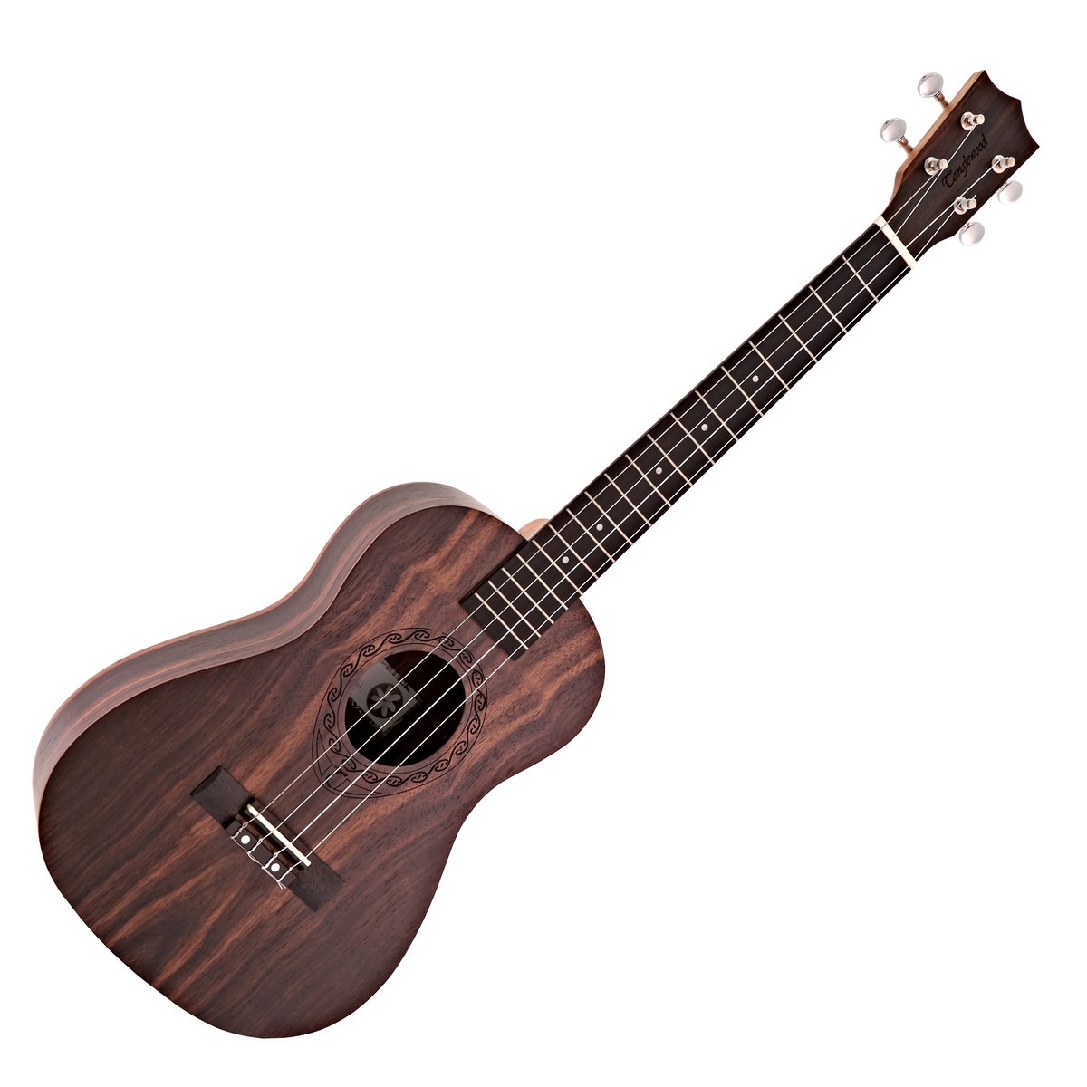 En bild på Tanglewood TWT 20 Tiare Baritone Ukulele Natural Ebony | Tanglewood TWT20 Tiare Baritone Ukulele är helt tillverkad av Ebenholts och levererar en vacker dynamisk ton med utmärkt djup och fantastisk dynamik. En fantastisk estetik dess barytonstorlek som är den största i ukulele -familjen den fungerar för att överstall klyftan mellan en ukulele och en klassisk gitarr med sina strängar som passar perfekt till de fyra bästa strängarna i en gitarr standardinställning. Dess kompakt storlek gör den till den perfekta resekamraten för gitarrister som letar efter ett instrument att träna på språng. En glädje att spela instrumentet gör den perfekta följeslagaren för varje musiker.