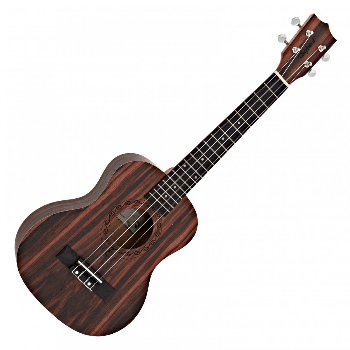 En bild på Tanglewood TWT 19 Tiare Tenor Ukulele - Nearly New | Tanglewood TWT19 Tiare Tenor Ukulele serverar all den framstående ukulele livlighet med ett litet mer djup. Tack vare sin sublima tenorstorlek är den här musikaliska diamanten inte bara en dröm att spela utan den har också en befodralande scennärvaro som alla publik kommer att bli kär i. Upplev ett lysande fullt ljud; utforska potentialen som kommer med extra band; sänder ut varje ackord med mer volym än din vanliga konsert eller sopran. Att para sig perfekt med tenorstorleken är en utsökt Ebenholts. Ebenholts erbjuder en uppsjö av tonala kvaliteter som ger en magisk fascinerande spelupplevelse. Du kommer att ha ljusstyrka lyhördhet och härligt skarp attack - allt du behöver för att låta varje ton sjunga. På din handflata kommer det att ligga en okoume-hals toppad med en Techwood-greppbräda vilket möjliggör silkeslena övergångar från band till fret. Och tack vare den magnifika finishen som tillhandahålls av tuners i formgjuten krom vita inlägg och en black walnut ser denna uke precis lika bra ut som den låter.Nästan Ny: Denna produkt kan ha öppnats för kvalitetskontroll returnerats av en kund eller renoverats. Annars fungerar produkten som ny. Detta är en fantastisk möjlighet att köpa en fullt fungerande produkt till nedsatt pris med en tre-års-garanti.