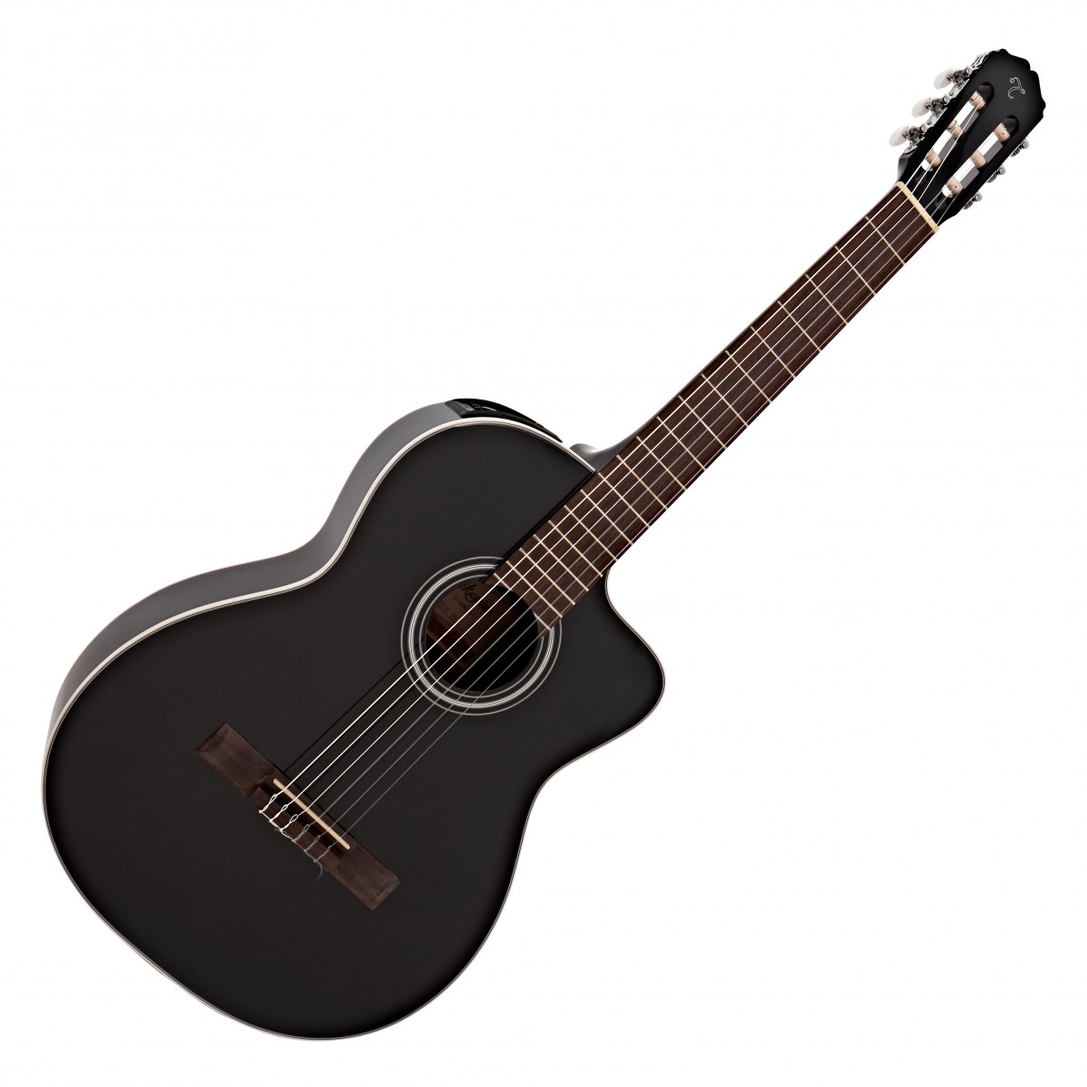 En bild på Takamine GC2CE Electro Classical Guitar Black | Takamine GC2CE Electro Classical Guitar levererar kvalitet i överflöd samtidigt som den håller sig till en överkomlig prispunkt. Dess topp med fläktar och utvalda granar ger en utsökt ljudplatta som ger högsta klarhet som säkerställer att varje ton ringer på ett riktigt mousserande sätt. Det är det ultimata nylonsträngljudet. Och när du pryds av de tonala egenskaperna hos mahogny bak och sidor kan du räkna med en härligt resonans ton med mycket rikedom och volym. En sann naturlig skönhet. GC2CE behöver inga snygga utsmyckningar dess glorious tonvedkonstruktion och eleganta soundhole -rosett räcker för att fånga alla publik. Och du kommer att få dem verkligen fascinerade när du är ansluten och förstärkt med Takamine TP-E-elektronik. Dessutom är denna gitarr också en dröm att spela. Skjut felfritt över den härligt släta greppbrädan i rosenträ medan mahognyhalsen sitter bekvämt på din handflata. Du kommer att uppslukas av en underbar spelupplevelse från början till slut.