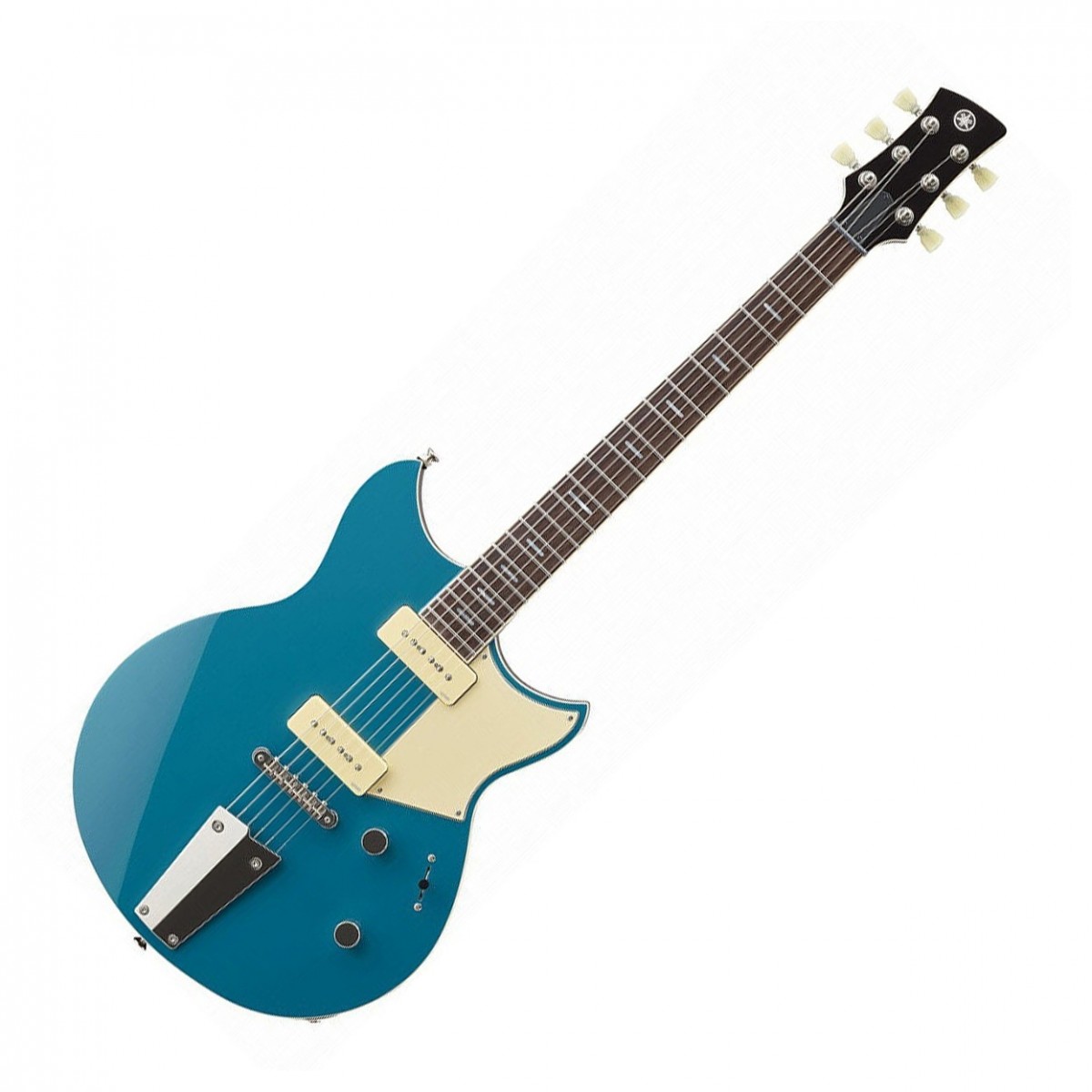En bild på Yamaha Revstar Standard RSS02T Swift Blue | Yamaha Revstar Standard RSS02T kommer att ge full gas till ditt ljud. Denna elgitarr är konstnärligt komponerad och inspirerad av Yamahas motorcykelavdelning med en kammarkropp för att minska vikten och öka resonansen och spelbarheten. Precis som de snabba racerbilarna som påverkade Revstar designen har du en greppbräda i rosenträ för att accelerera dina riffs till otroliga hastigheter. Den är mjuk och underbar att röra vid och kommer att göra de mest komplexa solon till en lek att spela.   Revstar Standard ger dig ett klassiskt morrande ljud tack vare dubbla pickuper i P90-stil. De kommer att ge dig en palett av kraftigt varmt och klart ljud som är perfekt för klassisk rock och blues. Tillsammans med ett TOM-stall kommer du att njuta av orörd intonation över skalorna och en stensäker stämningsstabilitet. Vill du ha stil och substans så levererar Revstar båda i överflöd.
