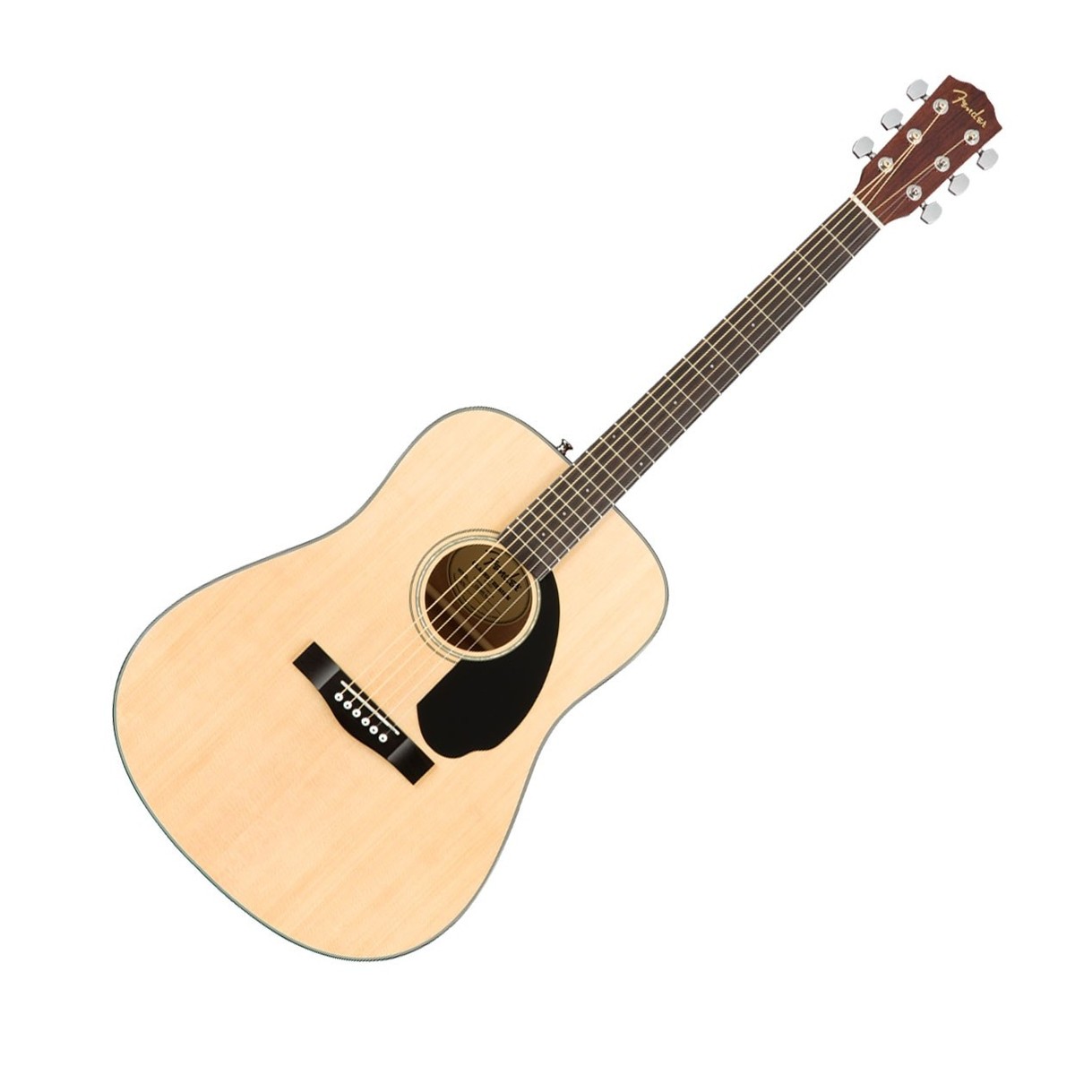 En bild på Fender CD-60S Acoustic WN Natural - Nearly New | Tror att akustiska gitarrer inte är tillräckligt höga? Tänk om. Fender CD-60S fantastiska toner projiceras enkelt. Dess kropp med dreadnought storlek ger ett naturligt ljud som ingen kan ignorera. Berikad med varma fylliga toner - den här utstrålar stil.  fantastisk design känslig av naturen. Fender CD-60S ger dig en klassisk akustisk resonans som kommer att blomstra i alla situationer. Dess hantverk slår omedelbart. Vackert belagd i en naturlig autentisk finish på en solid gran-topp - det kännetecknar elegans.